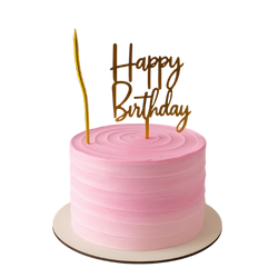 Bolo Aniversário Rosa