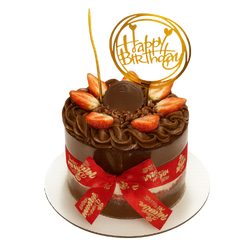 Naked Cake de Chocolate com Morangos